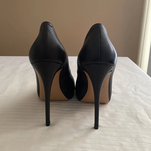 Giuseppe Zanotti Leather Pumps Heels Black Stiletto size 39 US 9 Classic NWOB - Picture 3 of 10